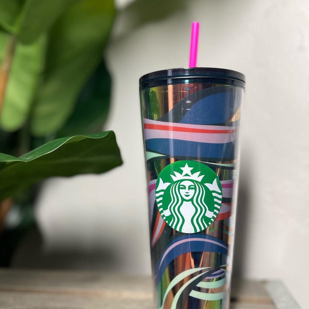 Starbucks Colorful Tumbler with Pink Straw